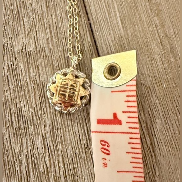 Givenchy Gold and Silver Two-Toned Sun Necklace With Givenchy Logo, RARE! - Picture 10 of 10